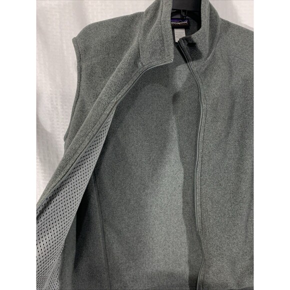 Patagonia Synchilla Gray Fleece Zip Up Vest Mens L - Picture 7 of 7